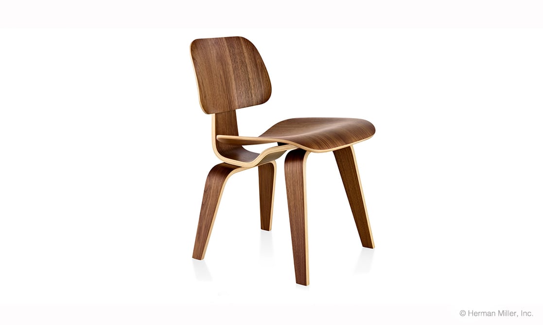 Eames Molded Plywood Dining Chair with Wood Base - Eames Office