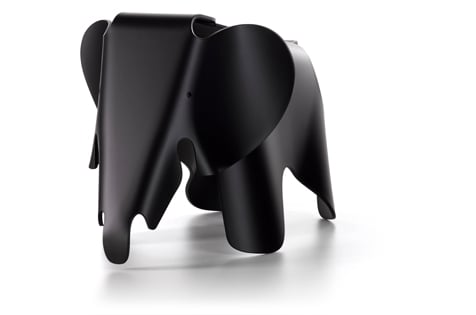 Eames Large Plastic elephant in deep black