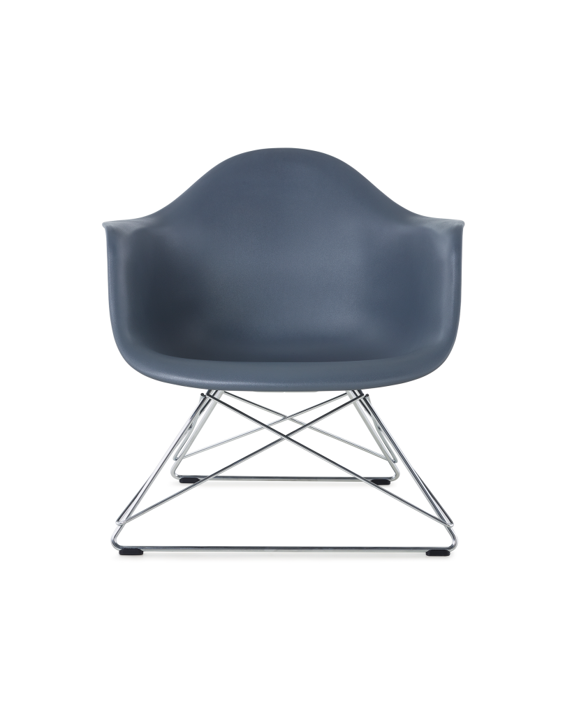 Low Wire Base Molded Plastic Armchair