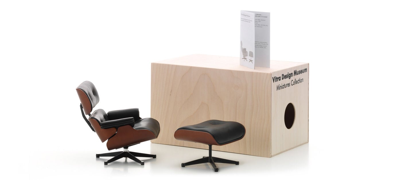 geest fysiek Herformuleren Vitra Miniatures Collection Lounge Chair & Ottoman - Eames Office