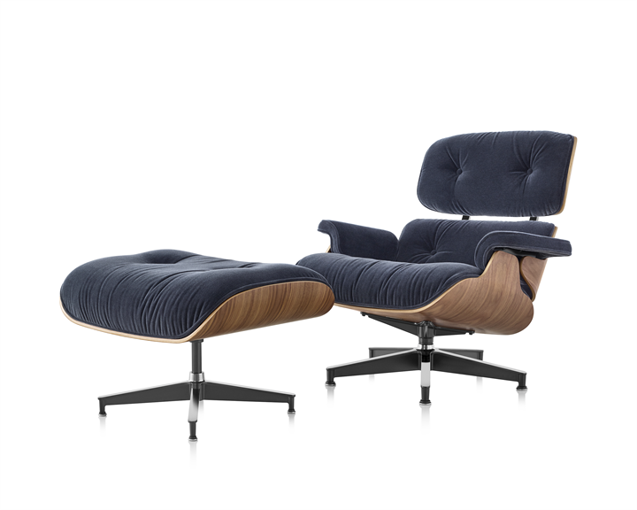Eames Lounge Chair And Ottoman In, Eames Chair Dimensions And Weight